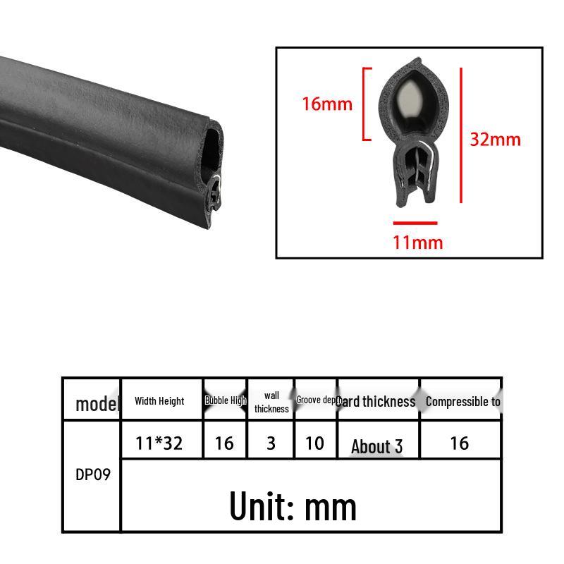 High-Temperature Resistant U-Shaped Rubber Sealing Strip for Dustproofing Electrical Cabinets and Car Doors