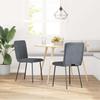 Dining Chairs 2 Pcs Dark Grey Velvet