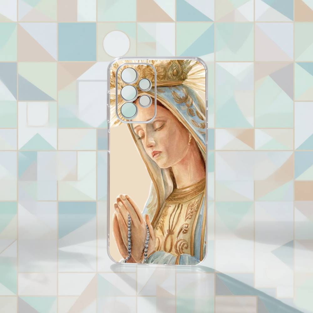 V-Virgen Mary Virgin Phone Case For Samsung S25,S24,S21,S22,S23,S30,Ultra,S20,Plus,Fe Transparent Cover