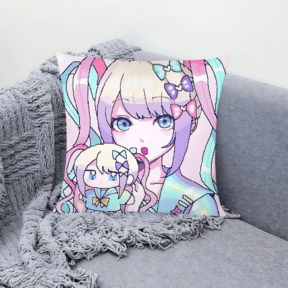 N-Needy Girl O-Overdose Pillow Case Cushion Cover Soft Cute Throw Pillow Case For Car Sofa Pillowcase Polyester With Zipper