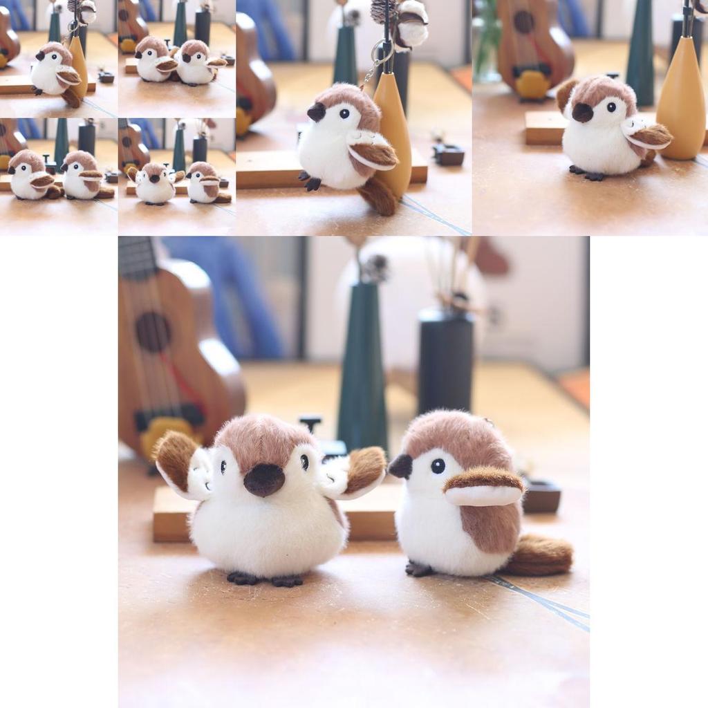 Delightful Miniature Bird Plush Toy Keychain Perfect For Bags And Soft Decor