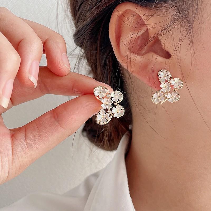 Earrings Fresh Temperament Mermaid Love Alloy Stud Earrings Niche Design High Sense Light Luxury Earrings Tide