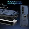 KEYSION Shockproof Armor Case for Infinix Hot 60 Pro+ Silicone+PC Metal Ring Stand Phone Cover for for Infinix Hot 60i 4G 60 5G