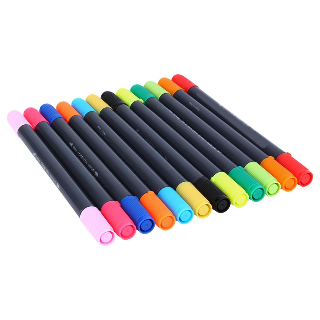 Farben Aquarellstift Cartoon Graffiti Kunst Skizzenmarker Zeichenstifte 12 Farben