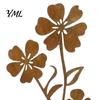 Artistic Metal Plant Stakes Rustic Flower Garden Stakes, 12.6x30cm Yard Art Cutout, Farmhouse Rust Home And Gifts Finish Outdoor Decor for Pathway