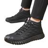 Men's 2024 Winter High-Top Suede Leather Boots with Plush Lining and Cold-Proof Design