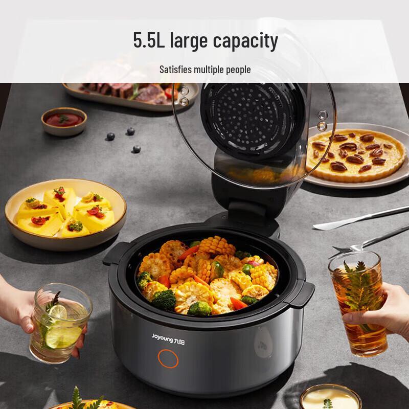 Joyoung 5.5L Smart Visible Air Fryer with Steam & Roast Function CN plug (adapter included)