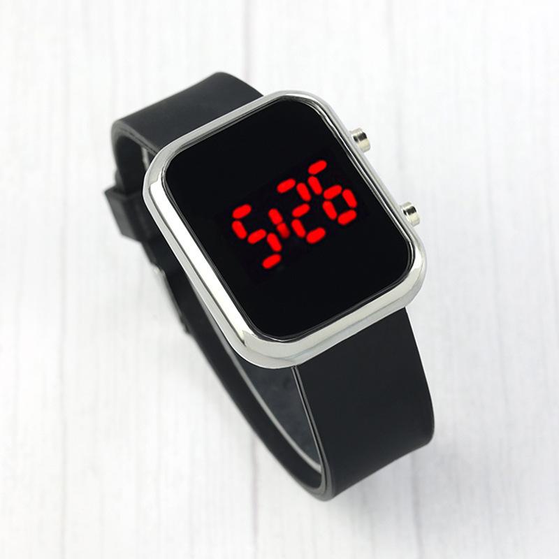 Silicone Button Electronic Watch Men S Fashion Trend Electronic Led Student Watch