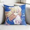 Violet EEvergarden Anime Pillow Case Square DoubleSided Sofa Cushion Cover Bedroom Bedside Pillow Gift