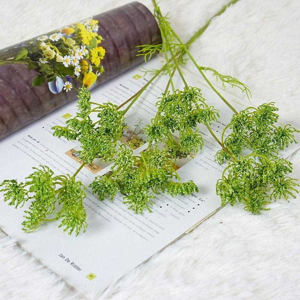 Floral Art Plastic Artificial Lace Flower Flexible Handmade Lace Flowers Non-fading 3 Heads Lace Flower Bouquet Party