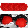 2Pcs Car Coasters Silicone Drink Cup Holder Protector with Handle Design Easy To Clean Car Water Coaster