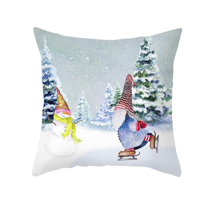 Weihnachten Zwerg Kissenbezug Weihnachten Home Dekoration Sofa Kissen Abdeckung Kissenbezug Kreuz-grenze