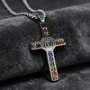 Cross Necklace Saint Benedict Pendant Cross Men's Necklace Necklace Jewelry