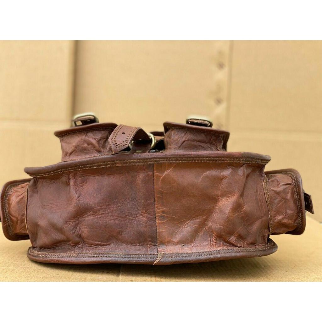 Skórzana torba listonoszka torebka torebka tote tornister z wieloma kieszeniami torba damska Vintage