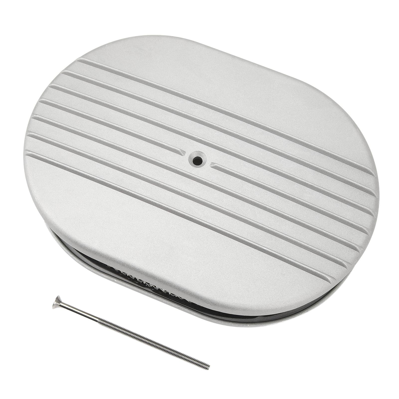 

Овальный воздухоочиститель из алюминиевого сплава 12 дюймов, комплект для сборки воздушного фильтра с половинным оребрением, замена для Chevy SBC