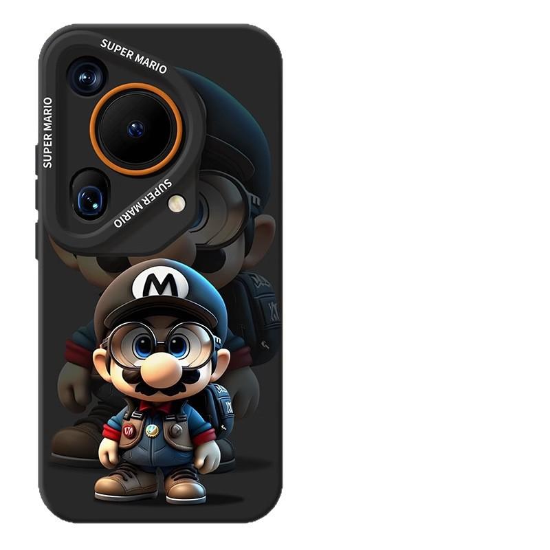 Huawei pura70 mobile phone case new p70pro + Mario all-inclusive anti-drop p40 advanced sense p50ultra set