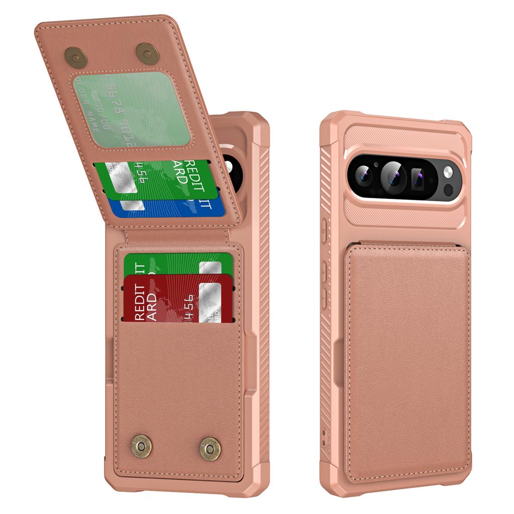 ZM11 For Google Pixel 9 Pro/9 Case Card Slot Kickstand PU+TPU Phone Cover