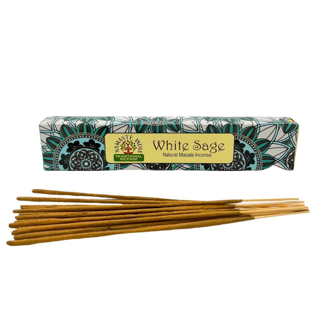 White Sage Incense Sticks Masala Namaste