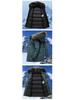 Men's 2025 Mid-Length White Duck Down Jacket with Fur Collar, Plus Size Thick Winter Outerwear
