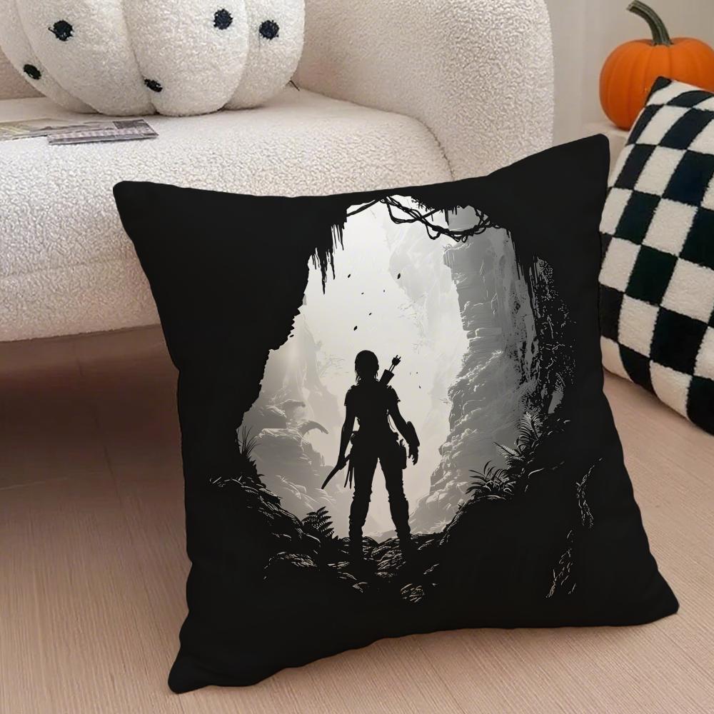 

SShadow of the Tomb Raider Cushion Cover Linen Pillow Case Soft Breathable Protective Couch Room Decoration 30x30cm