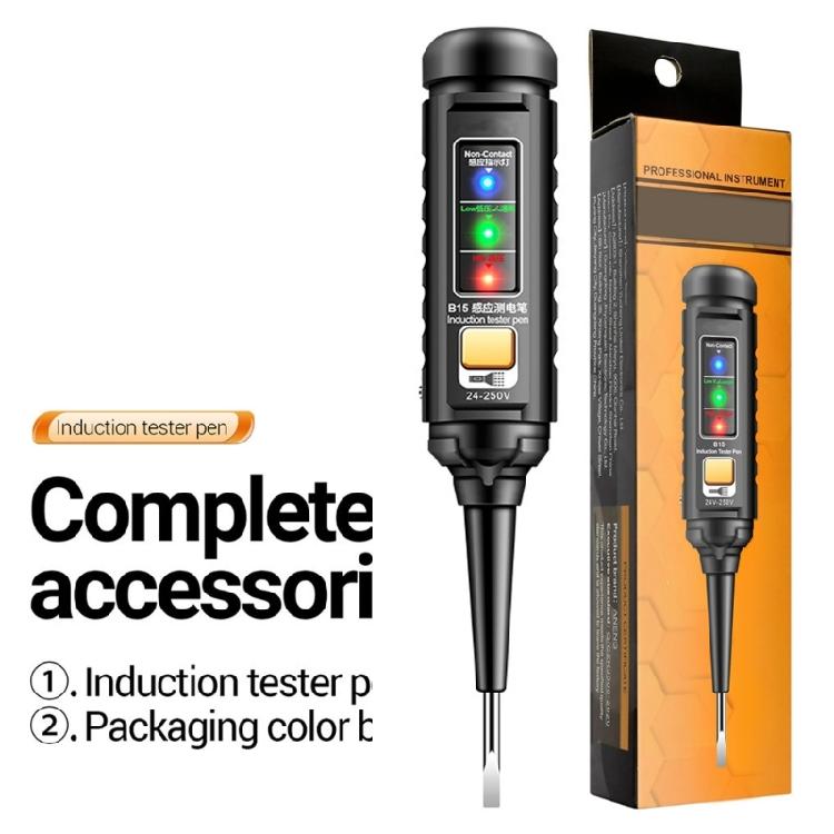 Professioneller elektrischer Spannungsprüfer mit Alarm Testleitung Bruchstelle 24-250V Spannungsdetektionsstift Induktiver Teststift