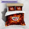 Set Lenzuola 3 Pezzi Stampato Calcio Athletic Bilbao, Comodo Set Copripiumino per Camera da Letto Amico della Pelle