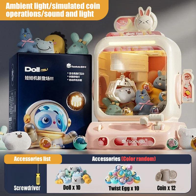 Electric Doll To Catch Claw Machine Mini Drawing Dolls Arcade Crane Coin Operated Play Game Remote Control Counting Toys Kids