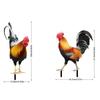 Statue de coq de jardin, sculpture de poulet pour décoration de jardin, figurine de poule résistante aux intempéries pour patio, arrière-cour, décoration extérieure de la maison