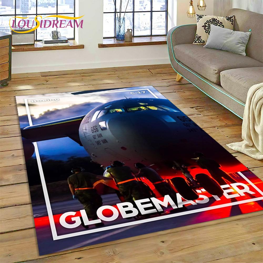 3D Flygvapnets Jaktplan Spitfire Flygplan Matta för Hem Vardagsrum Sovrum Soffa Dörrmatta Dekor, Barnområdesmatta Halkfri Matta