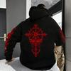 2025 Hot Sale Hoodie for Man Autumn Winter Daily Casual Sporty Jogging Sweatshirt Raven Rune Pattern Fashion Pullover