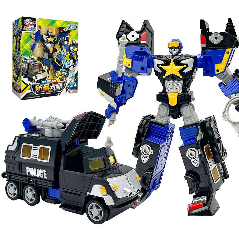 New ABS Carbot Transforming Robot To Car Toys Action Figures Two Mode Transformation Rescue Car Toy for Child Gift