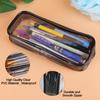 4 PCS Clear PVC Pencil Case School Exam Make Up Bag Travel Zip Pouch Zippered Clear Bag