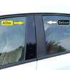 For 2007 08-2011 Honda CRV CR-V 6PCS Door Window Black Pillar Post Trim Molding