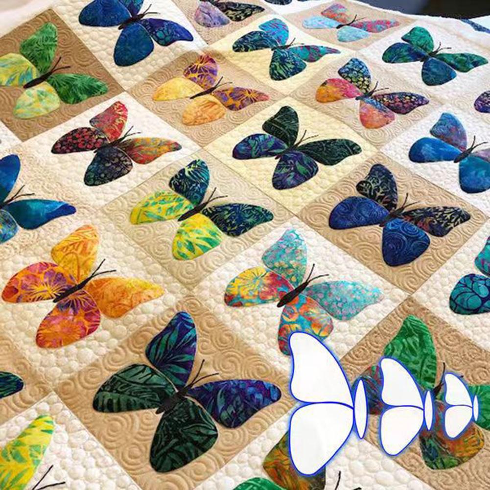 

Sewing Rulers With Butterflies Shape Reusable DIY Acrylic Pretty-Butterfly Templates Set For Sewing Lovers Small size