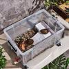 Large Turtle Tank with Lid and Drainage, Filtration, and Landscaping Features - Plastic Ecological Box Aquarium
