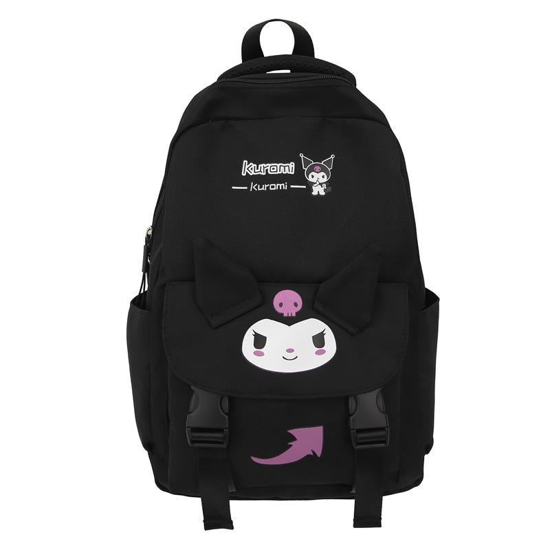 

New student schoolbag simple casual campus style cartoon large capacity backpack small fresh backpack чорний