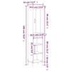 VidaXL Buffet haut Blanc 34,5x34x180 cm Bois d'ingénierie 3199369