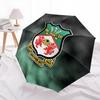 Wrexham AFC pattern, automatic folding umbrella, portable and foldable design, 8 ribs, a Christmas or birthday gift.