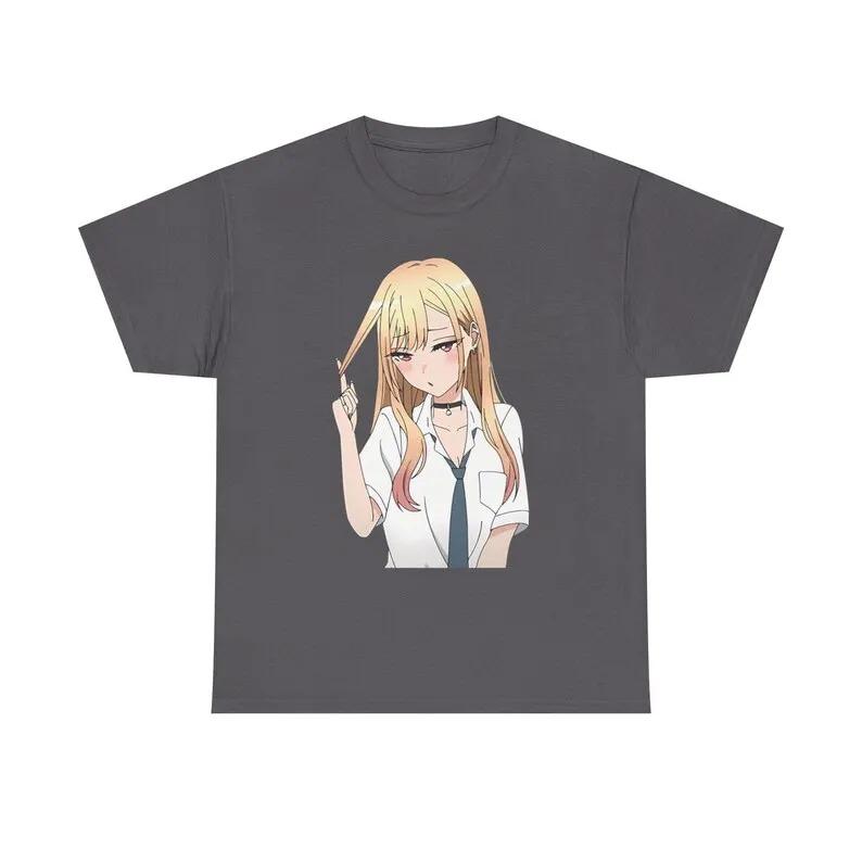 My Dress-Up Darling Marin Kitagawa School Uniform T-Shirt, Unisex Anime Fan Streetwear Tee, 100% Cotton Casual Short Sleeve Top