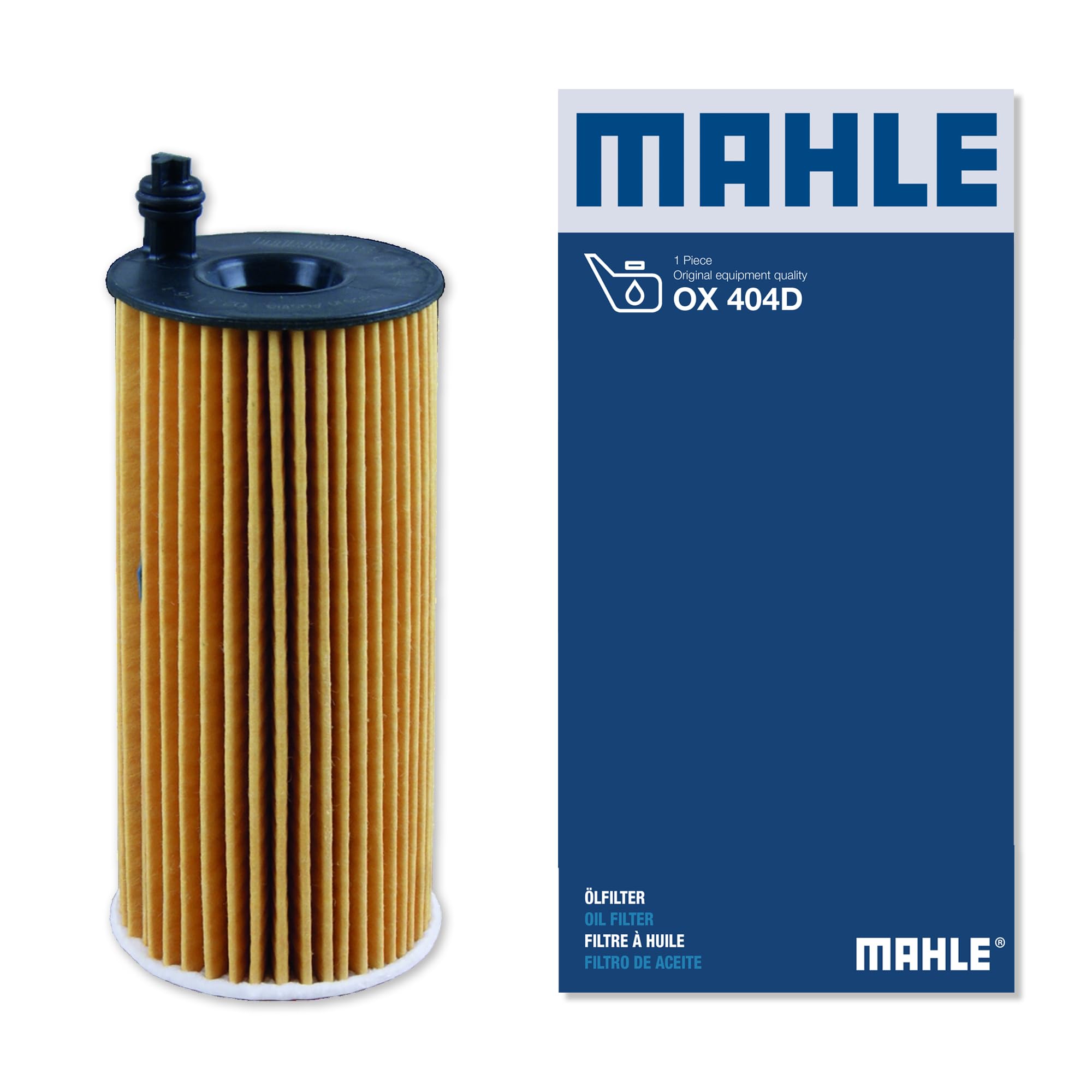 

Mahle Oil Filter for BMW 3 Series, 5 Series, and Other Vehicles, 53mm Outer Diameter, 19/16mm Inner Diameter, 134mm Height, OX 404D