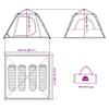 Dome Camping Tent for 4 Persons Blue Quick Release