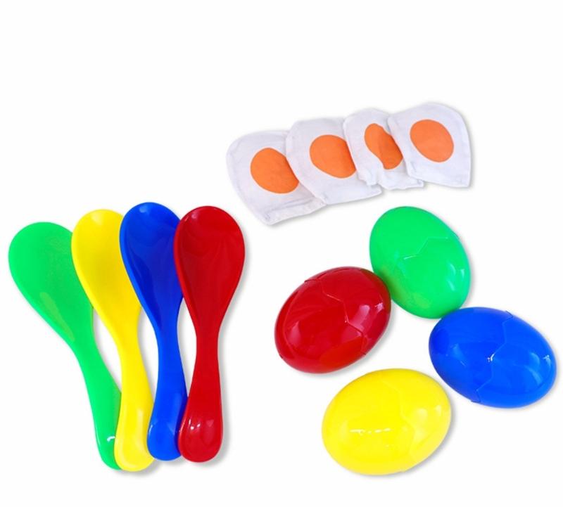 Educational Spoon Balance Game Set For Preschoolers Easter Eggs Race Party Supplies