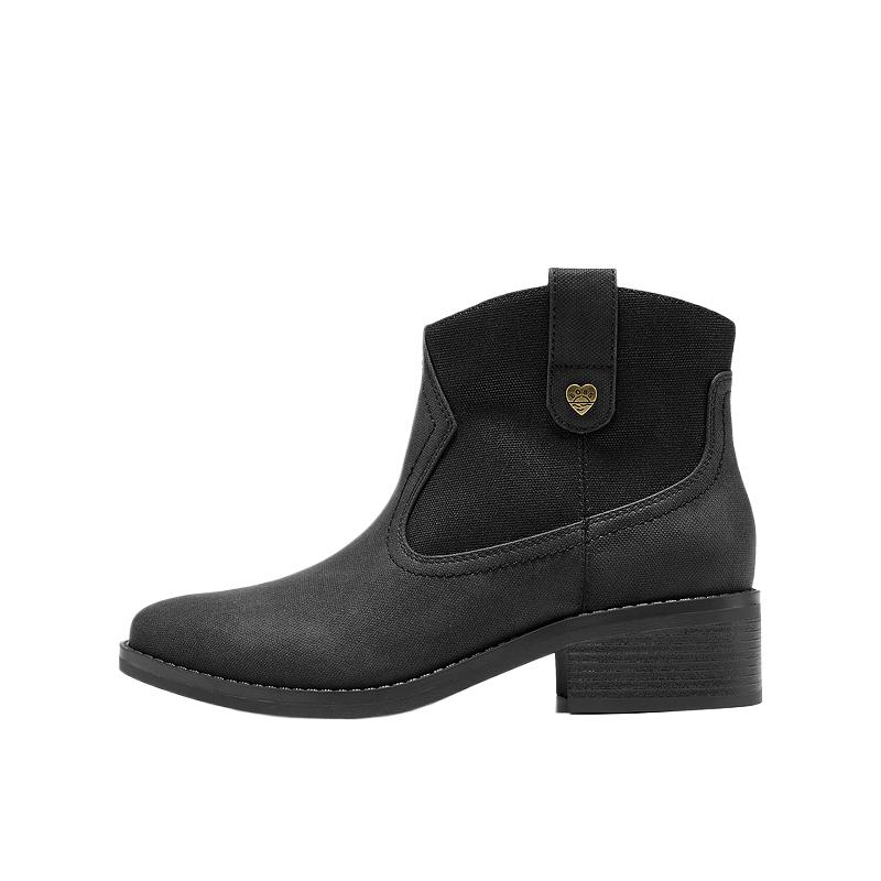 Skechers Bobs Comfortable Versatile Soft Fashion Short Ankle Boots Women boots Black 114257-BBK 36