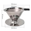 EsiFare Coffee Stainless Steel Coffee Filter with Coffee Filter Conical Filter with 800 Mesh Filter, Double-Layer Mesh, One-Piece Base, Reusable,