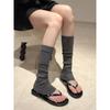 Copripiedi con Laccetti, Infradito Slip-on a Punta Aperta, Copripiedi Sottili tipo Calzino, Calze Spesse, Coprigambe a Mezza Gamba, Effetto Modellante