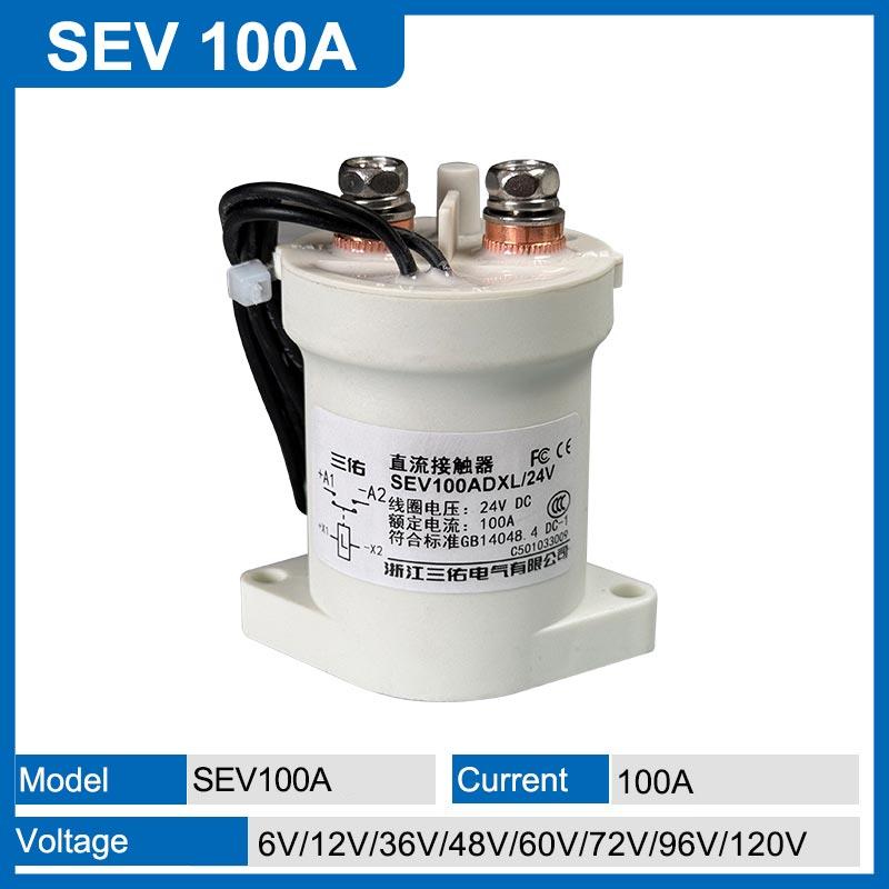 SEV30A 100A 200A 300A 400A 600A 12V 72V1NO/1NC High Voltage DC Contactor Uninterruptible Power Supply Equipment Charging Station