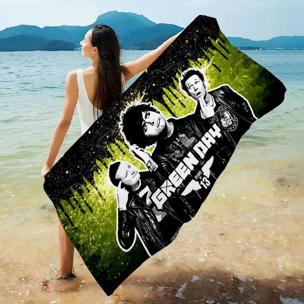 Classic Band G-Green D-Day Microfiber Beach Towel Absorbent Quick Dry Soft Yoga Swimming Resort Mountain Climbing Towel