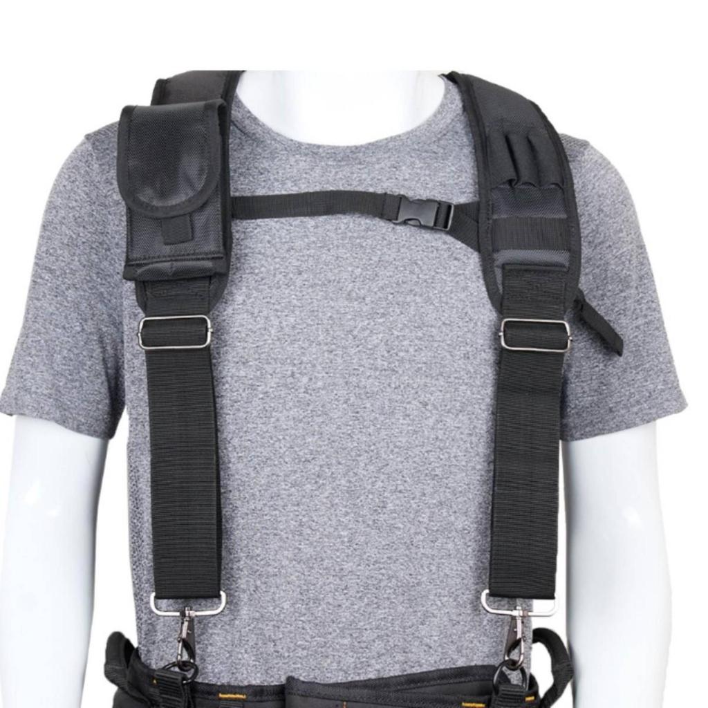 Tool with Side Pockets Padded X-Shaped Work Adjustable for Tradespeople,