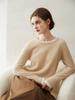 Women's 100% Cashmere Round Neck Two-Piece Style Sweater – Soft, Slimming, and Versatile Knitted Layer