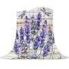 Farm Purple Fresh Flower Lavender Bicycle Flannel Blankets For Sofa Beds Bedding Room Soft Fleece Blanket Bedspread Home Textile